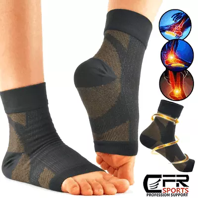 Magnetic Ankle Compression Sleeve Support Brace Foot Injury Bandage Wrap Strap G • £12.09