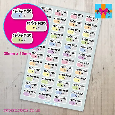 Order Meds Planner Stickers Medicine Reminder Mini Project Calendar Diary • £2.75