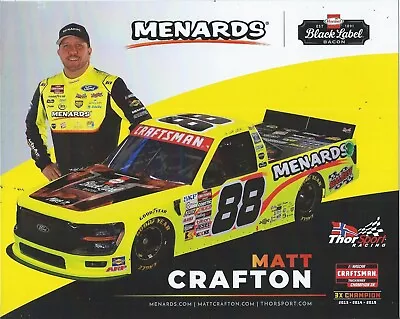 New! 2024 Matt Crafton #88  Black Label/menards Nascar Craftsman Truck Postcard! • $1