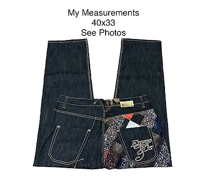Enyce Clothing Blue Jeans Regular Fit Jeans My Measurements 40x33 New With Tags • $27.94