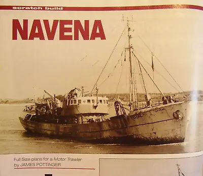 Original Model Boat Plans 2005 Navena 1950's Diesel Motor Trawler • $12.62