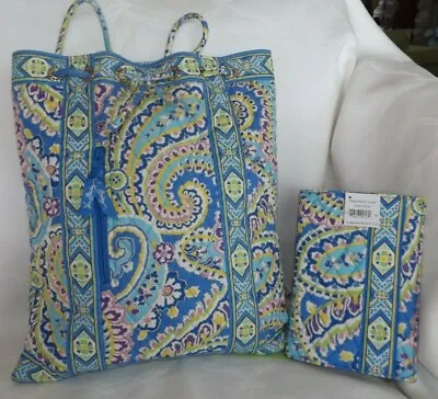 VERA BRADLEY Backsack Backpack Or Use As Purse - Capri Blue & Paperback Cover • $29.95