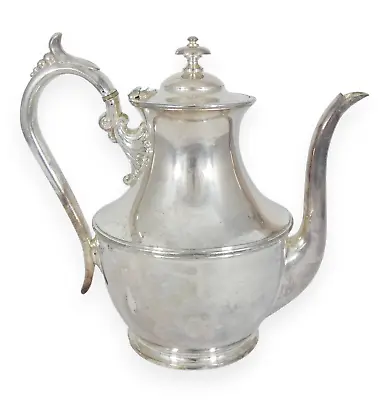 Antique Edwardian 1910 Silver Plated EPBM James Dixon & Sons Coffee Pot Teapot • $69