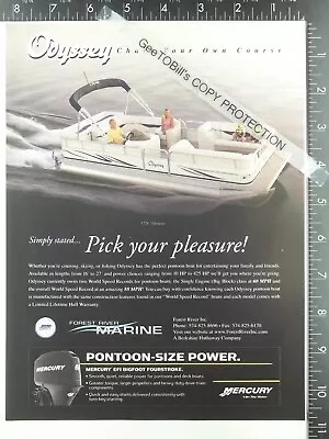 2006 ADVERTISING For Forest River Marine Odyssey 322C Deluxe Pontoon Boat • $12.50