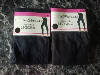 Black Leggings - You Choose Size  New Women Super Soft Bobbie BROOKS  Leggings • $10.99