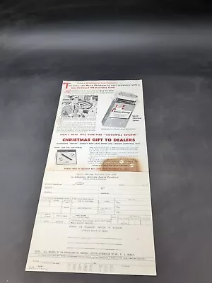 GM Christmas Polishing Cloth Dealership Order Form Vintage 1952 • $17