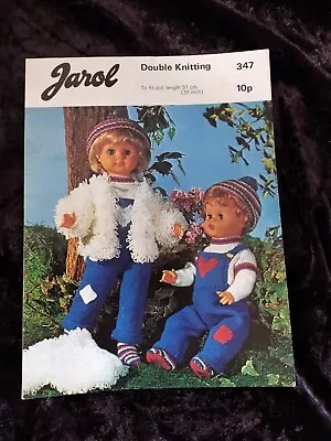 £1 • Buy Vintage 1970s Jarol Dolls Clothes Knitting Pattern