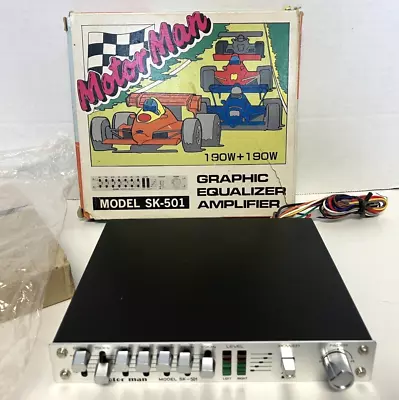 Vtg Made In Japan MOTOR MAN Car Graphic Equalizer Amplifier & Racing Box RARE! • $95