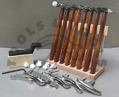8 Texturing Hammer & 6 Miniature Stakes Designing Forming Jewelry Metal Repousse • £153