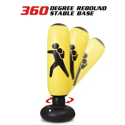 63Inch Decompression Fitness Punching Bag Freestanding Boxing Children Karate  • $34.19