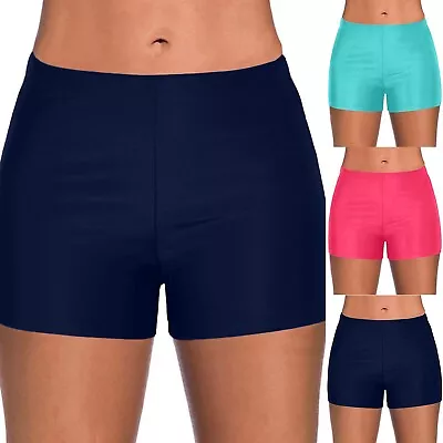 Women High Waist Swim Bikini Bottoms Briefs Boardshorts Sporty Shorts Boyshorts • $24.04