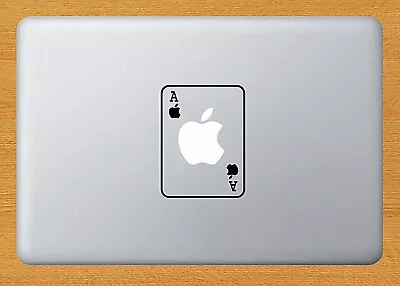 Ace Funny Sticker Decal Decor Laptop Mac Apple Macbook Black Vinyl • £3.30