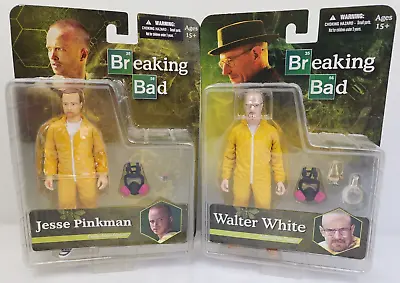 Breaking Bad Walter White & Jesse Pinkman Hazmat Suit 6  Action Figure Mezco • $89.99