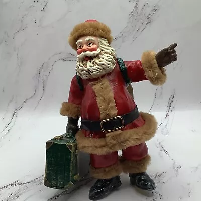 Vintage Kurt S. Adler Traveling Santa Figurine/Ornament 6” Height Taiwan • $21.59