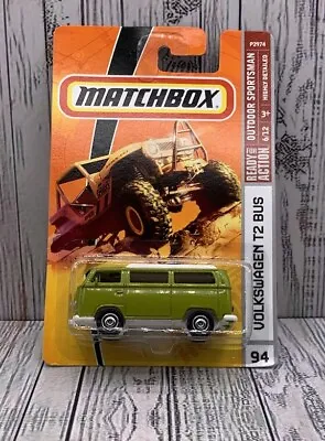 Matchbox Volkswagen T2 Bus Van #94 Outdoor Sportsman Green New • $11.99