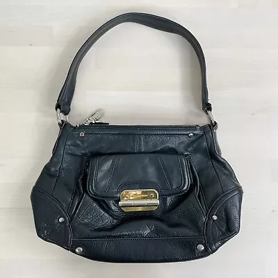 B. Makowsky Black Pebbled Leather Purse Shoulder Bag *flawed • $14