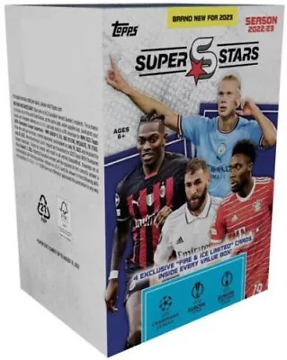 2022-23 Topps Superstars UEFA Champions League Soccer Factory Sealed Blaster Box • $24.88