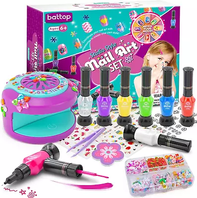 Kids Nail Polish Kit Set For Girls Nail Art Studio For Teenage With Nail Dry... • $33.99