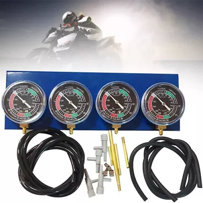 4 Motorcycle Carburetor Vacuum Gauge Kits Balancer Synchronizer Diagnostic U6K5 • $29.99