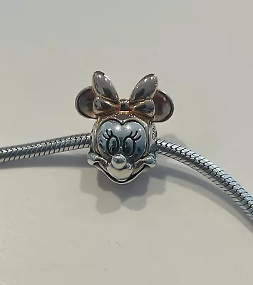 Genuine Authentic Pandora Essence Rose Gold Plated Minnie Charm 787503 Retired • $50