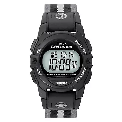 Timex Expedition Digital Watch With Nylon Strap - Black/Gray T49661JT • $25.99