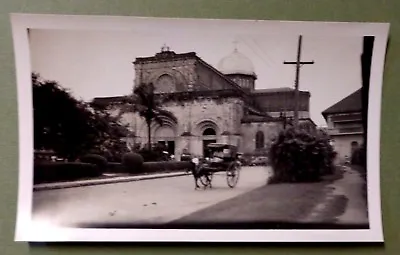 Vintage Photo PHILIPPINES Leaving Manila Horse Buggy Wagon World War Two WW2 Era • $11.70