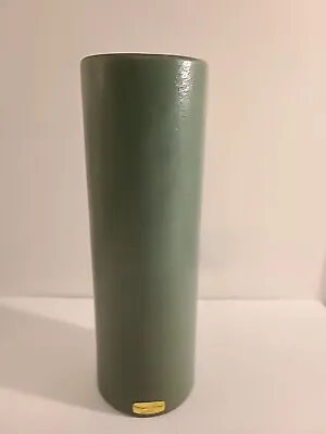 Haeger Floral Green Cylinder Vase 12 1/2 Tall • $11