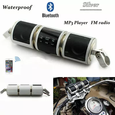 Motorcycle Audio Sound System Bluetooth MP3 FM Radio Stereo Speaker For Kawasaki • $57.18