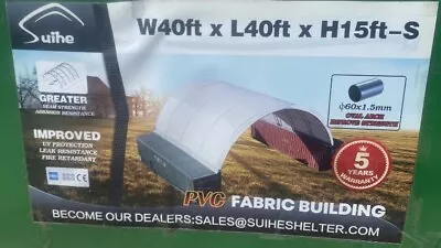 NEW 40x40x15 DUAL TRUSS PVC Fabric Conex Shipping Container Mounted Shelter • $6000