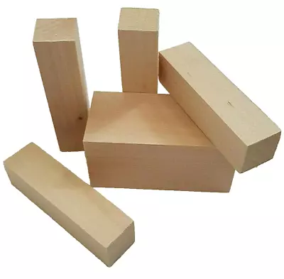 Lime Wood Hand Carving Blanks Blocks 5 Piece  Two Sizes • £11.95