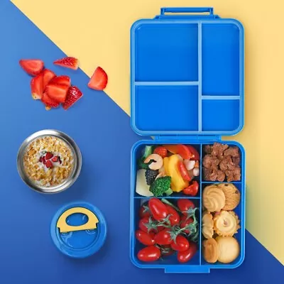 Kids Bento Lunch Box With Insulated Food Jar Thermos Container Food Picks Forks • $39.99