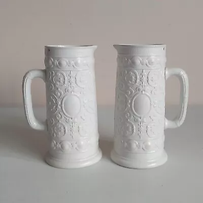 £15 • Buy Pair Of Victorian Relief Moulded Jugs With Diamond Marks 1850s