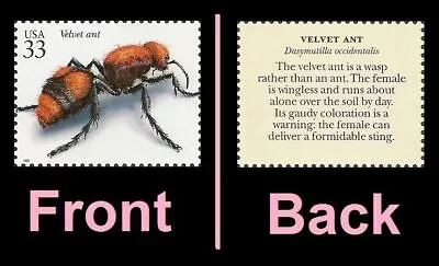 US #3351i MNH 1999 Insects & Spiders Velvet Ant Dasymutilla • $3.10