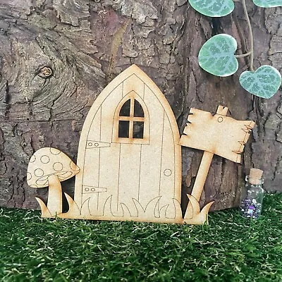 £3.50 • Buy MDF Wooden Fairy Door Craft Blank Ready To Decorate FK PW