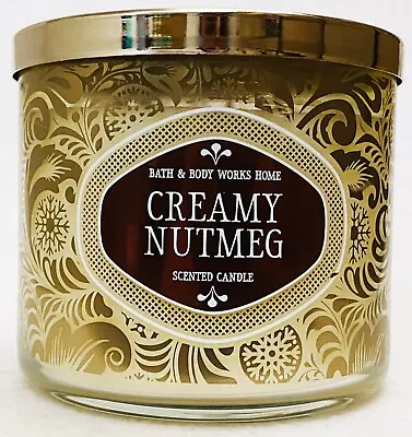 $39.99 • Buy 1 Bath & Body Works CREAMY NUTMEG Large Scented 3-Wick Candle 14.5 Oz