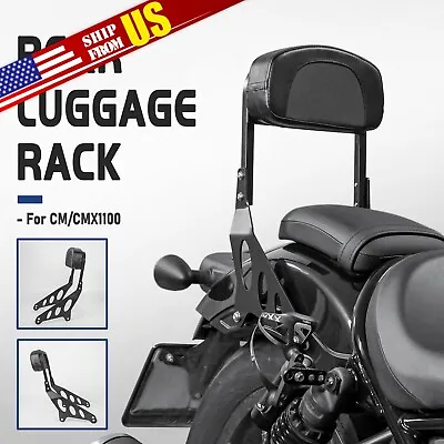 Seat Back Rests Backrests Lazyback Pillion Cushion For Honda Rebel CM CMX 1100 • $85