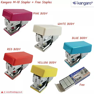 KANGARO M-10 Stapler Built-in Staple Remover 10 Sheets Stapling + 1000 Staples • £3.75