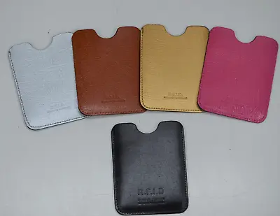 UK MADE Leather Secure RFID Wallet Passport Holder Travel Cover Case Card Holder • £7.99