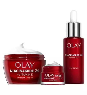 $40.60 • Buy Olay Niacinamide + Vitamin E SPF30 Moisturiser, Age Defy Serum, And Eye Cream