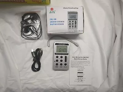 Pocket FM/AM Mini Radio Receiver Digital Rechargeable Walking US • $14.97