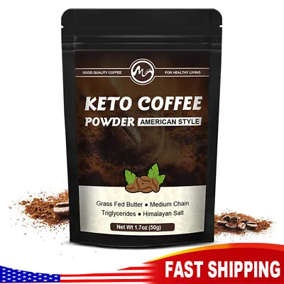 Keto Coffee Powder Instant Coffee Weight Loss Appetite Suppressant Low-carb 50g • $11.29