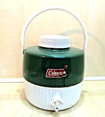 $22.50 • Buy Vintage Coleman 1-Gallon Green & White Water Cooler Jug W/Cup