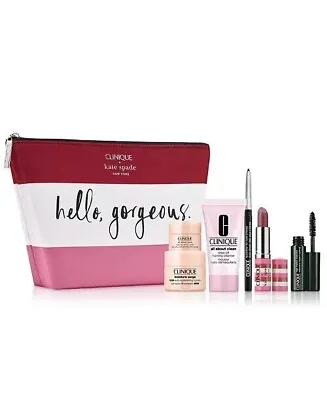 Clinique 7 PCS Makeup Skincare Samples Gift Set Red/White/Pink Bag-Hydrating Duo • $18.99