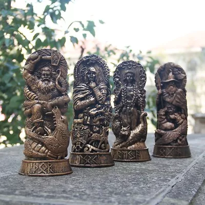 Freyja Statue Norse God Carving Altar Heathen Asatru Viking God Goddes Sculpt • £12.89