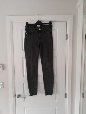 £22 • Buy River Island Grey Molly Skinny Biker Jeans Size 8 Uk