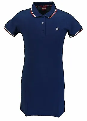 Merc London Navy Ladies Retro Polo Dress • $58.48