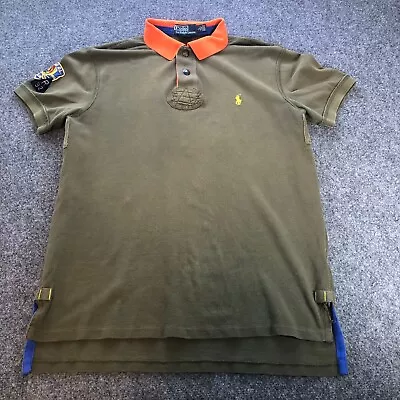 Polo Ralph Lauren Shirt Mens Large Green Polo Indian Head Canoe Kayak Club Vtg • $34.88