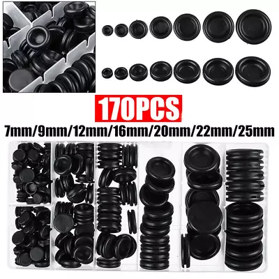 170 Rubber Grommet Firewall Hole Plug Electrical Wiring Gasket Assortment Kit • $9.99