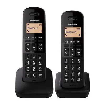 Panasonic Home Phone KX-TGB612EB Cordless Phone Twin Black • £33.01