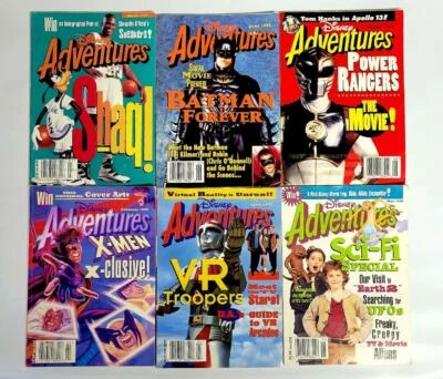 $44.95 • Buy Disney Adventures Magazine Lot Of 6 X-Men Batman Power Rangers